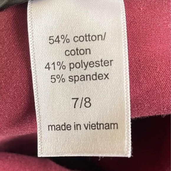 Maurice’s Cranberry Colored Capri Pants Women's Sz 7 8 - Picture 4 of 4